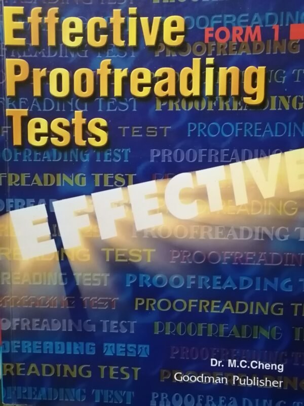 Effective Proofreading Tests - Form 1